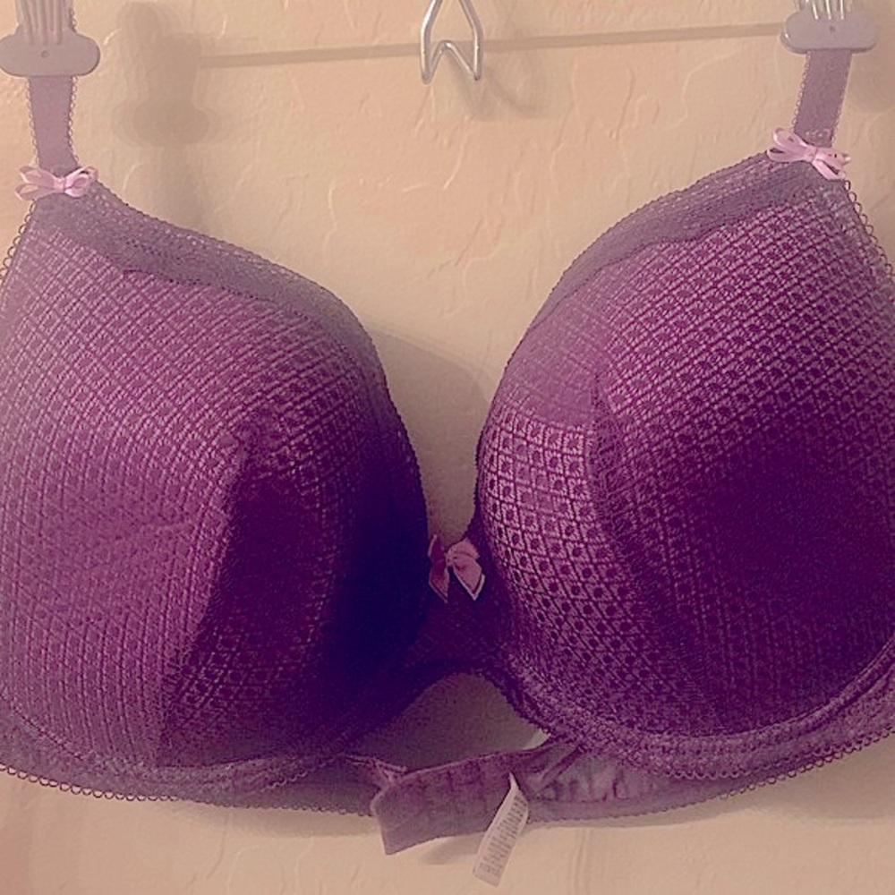 Yours Berry Mesh Bra, US 44DD/E